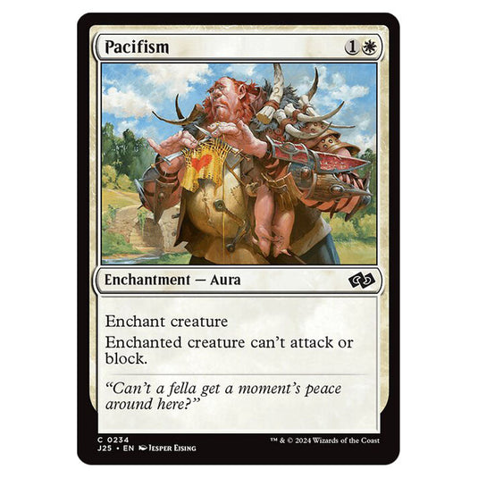 Pacifism 0234 card from the Magic The Gathering set Foundations Jumpstart