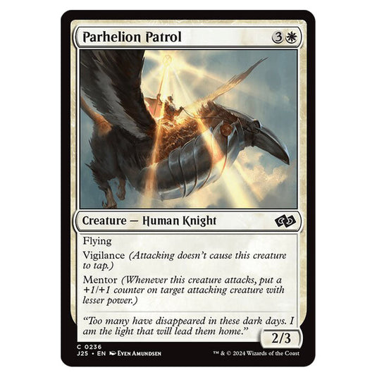 Parhelion Patrol 0236 card from the Magic The Gathering set Foundations Jumpstart