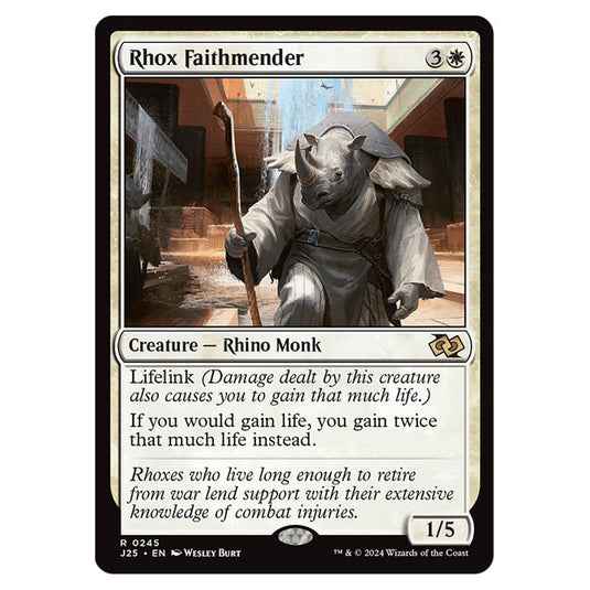 Rhox Faithmender 0245 card from the Magic The Gathering set Foundations Jumpstart