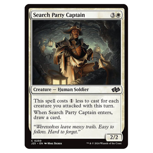 Search Party Captain 0250 card from the Magic The Gathering set Foundations Jumpstart