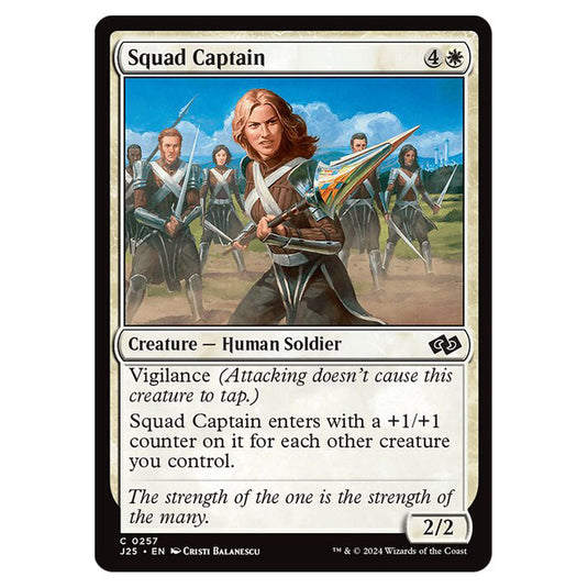 Squad Captain 0257 card from the Magic The Gathering set Foundations Jumpstart