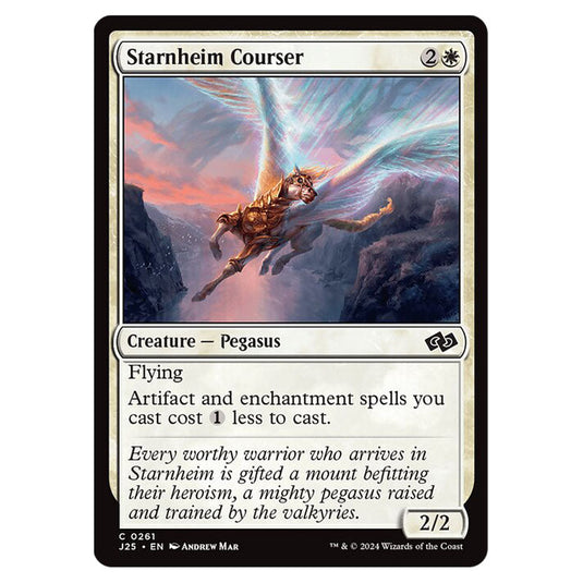 Starnheim Courser 0261 card from the Magic The Gathering set Foundations Jumpstart