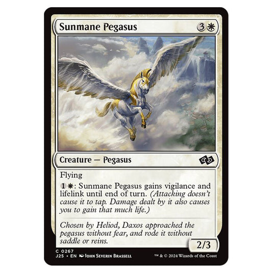 Sunmane Pegasus 0267 card from the Magic The Gathering set Foundations Jumpstart