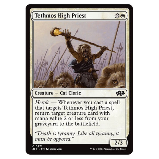 Tethmos High Priest 0271 card from the Magic The Gathering set Foundations Jumpstart