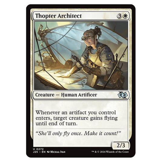 Thopter Architect 0272 card from the Magic The Gathering set Foundations Jumpstart