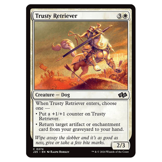 Trusty Retriever 0274 card from the Magic The Gathering set Foundations Jumpstart