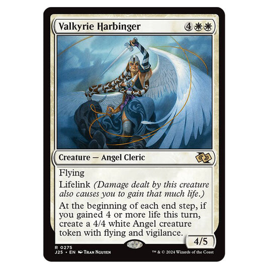 Valkyrie Harbinger 0275 card from the Magic The Gathering set Foundations Jumpstart