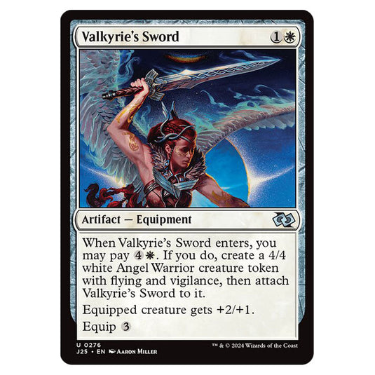 Valkyrie's Sword 0276 card from the Magic The Gathering set Foundations Jumpstart