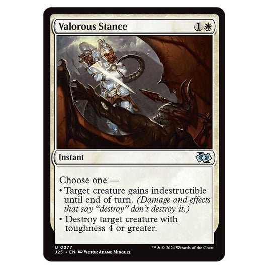 Valorous Stance 0277 card from the Magic The Gathering set Foundations Jumpstart