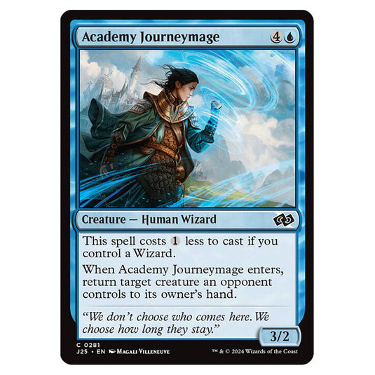 Academy Journeymage 0281 card from the Magic The Gathering set Foundations Jumpstart