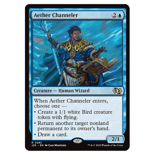 Aether Channeler 0283 card from the Magic The Gathering set Foundations Jumpstart