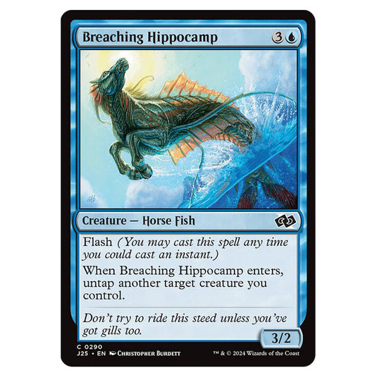 Breaching Hippocamp 0290 card from the Magic The Gathering set Foundations Jumpstart