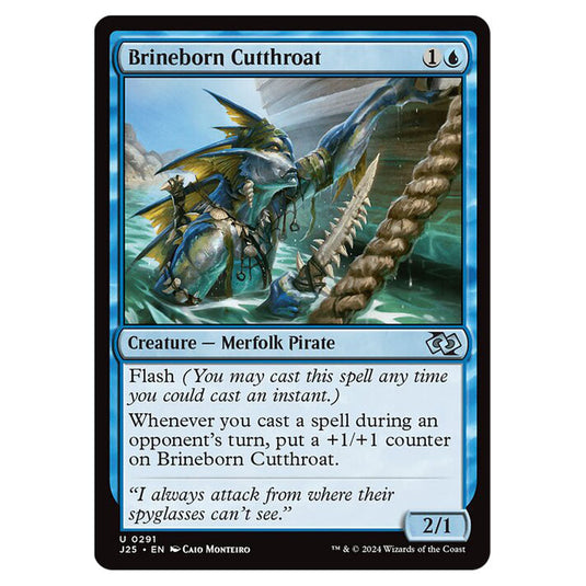 Brineborn Cutthroat 0291 card from the Magic The Gathering set Foundations Jumpstart