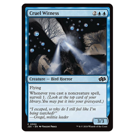 Cruel Witness 0302 card from the Magic The Gathering set Foundations Jumpstart