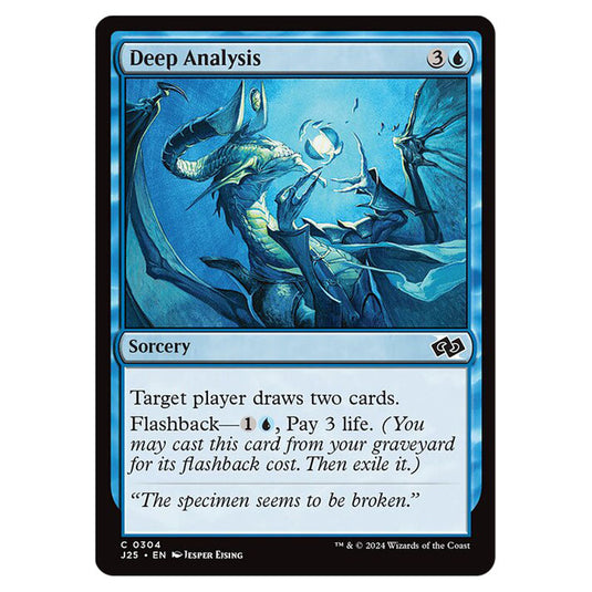 Deep Analysis 0304 card from the Magic The Gathering set Foundations Jumpstart