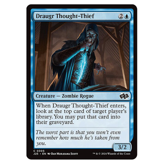 Draugr Thought-Thief 0305 card from the Magic The Gathering set Foundations Jumpstart