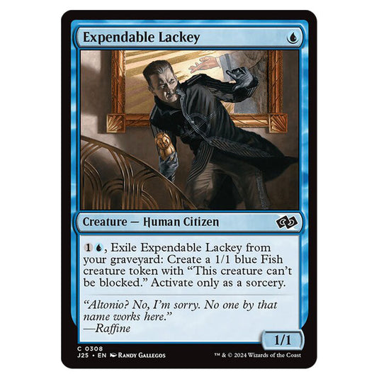 Expendable Lackey 0308 card from the Magic The Gathering set Foundations Jumpstart