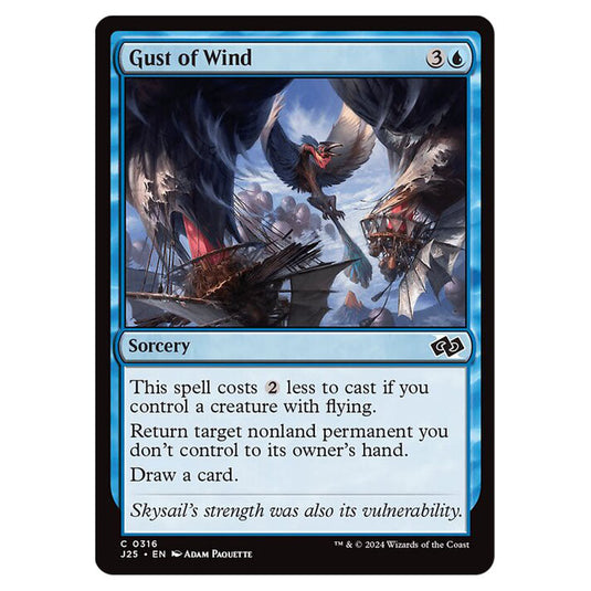 Gust of Wind 0316 card from the Magic The Gathering set Foundations Jumpstart