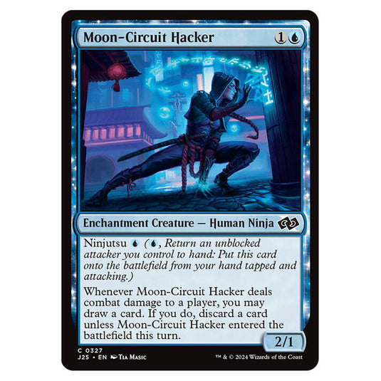 Moon-Circuit Hacker 0327 card from the Magic The Gathering set Foundations Jumpstart