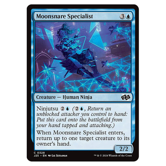 Moonsnare Specialist 0328 card from the Magic The Gathering set Foundations Jumpstart