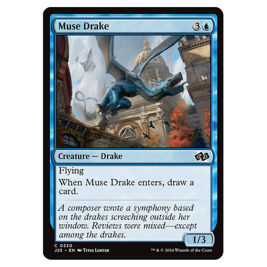 Muse Drake 0330 card from the Magic The Gathering set Foundations Jumpstart