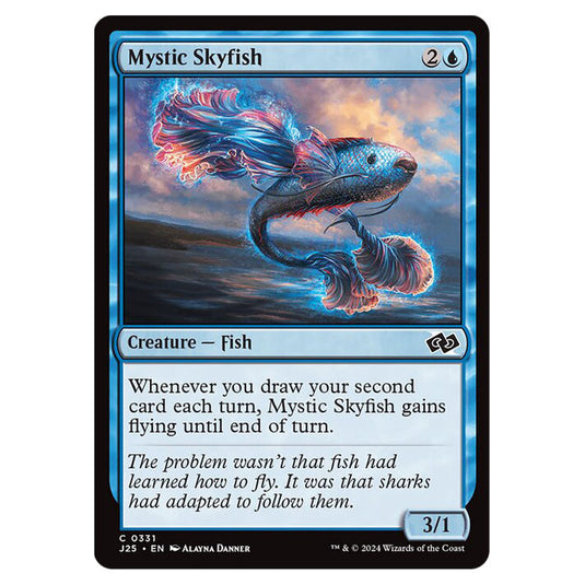 Mystic Skyfish 0331 card from the Magic The Gathering set Foundations Jumpstart