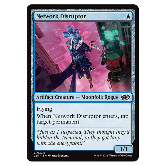 Network Disruptor 0334 card from the Magic The Gathering set Foundations Jumpstart