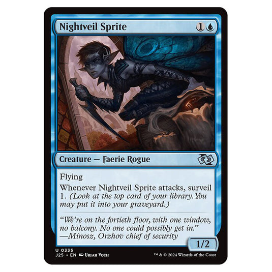 Nightveil Sprite 0335 card from the Magic The Gathering set Foundations Jumpstart