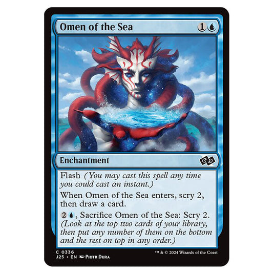 Omen of the Sea 0336 card from the Magic The Gathering set Foundations Jumpstart