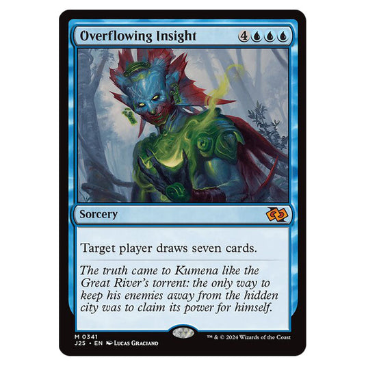 Overflowing Insight 0341 card from the Magic The Gathering set Foundations Jumpstart