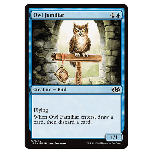 Owl Familiar 0342 card from the Magic The Gathering set Foundations Jumpstart