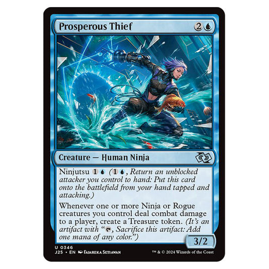 Prosperous Thief 0346 card from the Magic The Gathering set Foundations Jumpstart