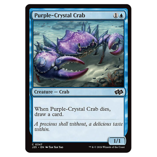 Purple-Crystal Crab 0347 card from the Magic The Gathering set Foundations Jumpstart