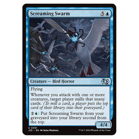 Screaming Swarm 0351 card from the Magic The Gathering set Foundations Jumpstart