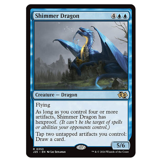 Shimmer Dragon 0353 card from the Magic The Gathering set Foundations Jumpstart