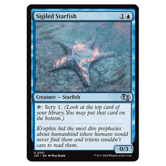 Sigiled Starfish 0357 card from the Magic The Gathering set Foundations Jumpstart