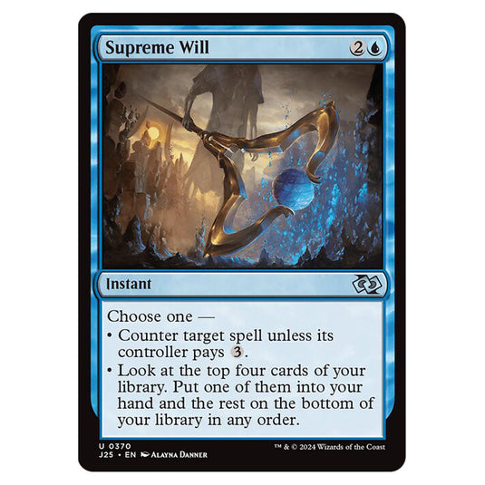 Supreme Will 0370 card from the Magic The Gathering set Foundations Jumpstart