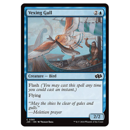 Vexing Gull 0381 card from the Magic The Gathering set Foundations Jumpstart