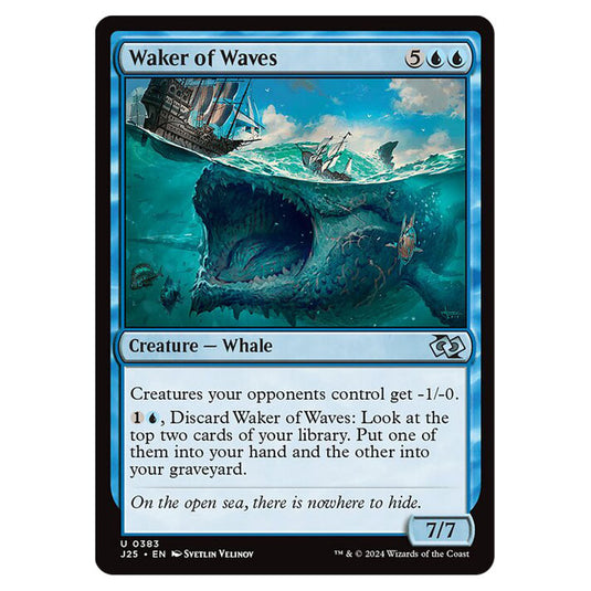 Waker of Waves 0383 card from the Magic The Gathering set Foundations Jumpstart