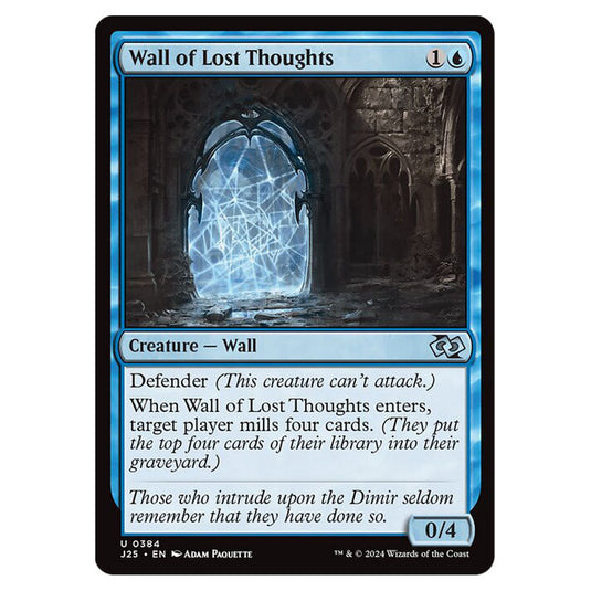 Wall of Lost Thoughts 0384 card from the Magic The Gathering set Foundations Jumpstart