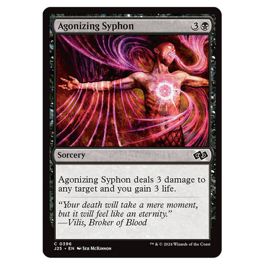 Agonizing Syphon 0396 card from the Magic The Gathering set Foundations Jumpstart