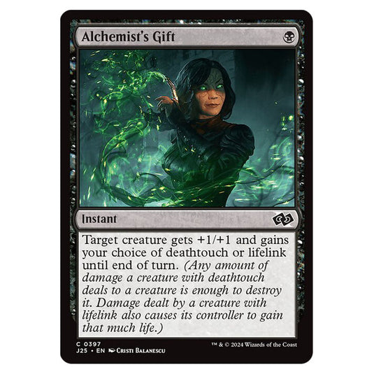 Alchemist's Gift 0397 card from the Magic The Gathering set Foundations Jumpstart