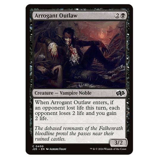 Arrogant Outlaw 0400 card from the Magic The Gathering set Foundations Jumpstart