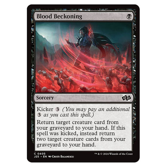 Blood Beckoning 0405 card from the Magic The Gathering set Foundations Jumpstart