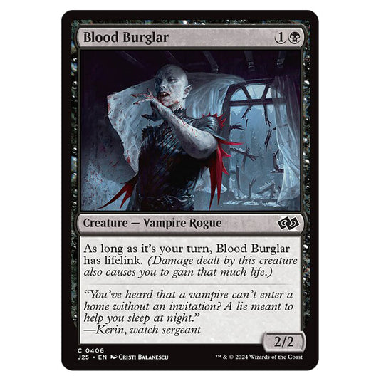 Blood Burglar 0406 card from the Magic The Gathering set Foundations Jumpstart