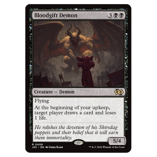 Bloodgift Demon 0408 card from the Magic The Gathering set Foundations Jumpstart