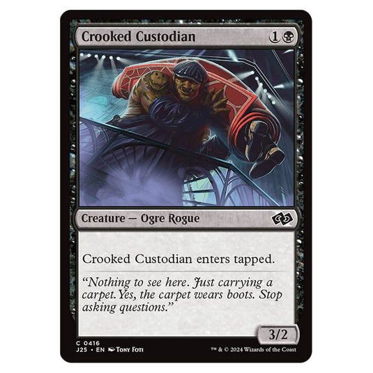 Crooked Custodian 0416 card from the Magic The Gathering set Foundations Jumpstart