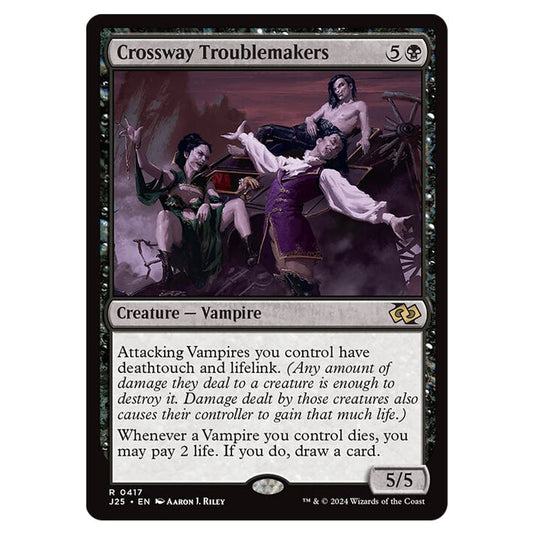 Crossway Troublemakers 0417 card from the Magic The Gathering set Foundations Jumpstart