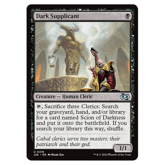 Dark Supplicant 0418 card from the Magic The Gathering set Foundations Jumpstart