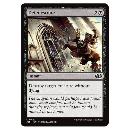 Defenestrate 0420 card from the Magic The Gathering set Foundations Jumpstart